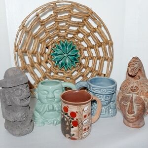 Tiki Bar Decor Items SALE BUNDLE.Sold as 1 Set.